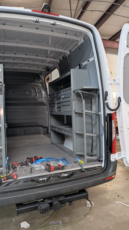 2024 Ford Transit with tool boxes