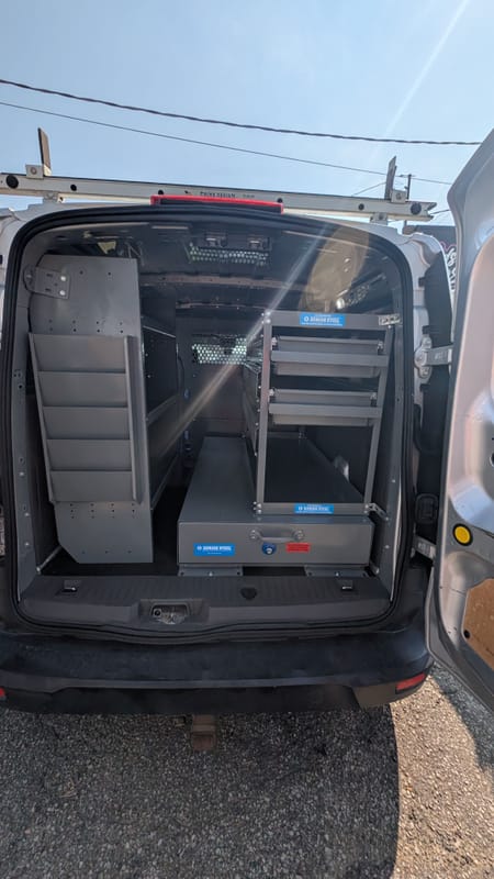 2024 Ford Transit with tool boxes