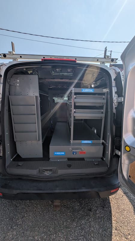 2024 Ford Transit with tool boxes
